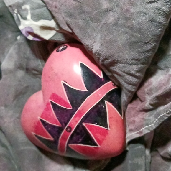 VINTAGE Southwestern Painted Heavy Stone Rock Decor - Picture 4 of 7